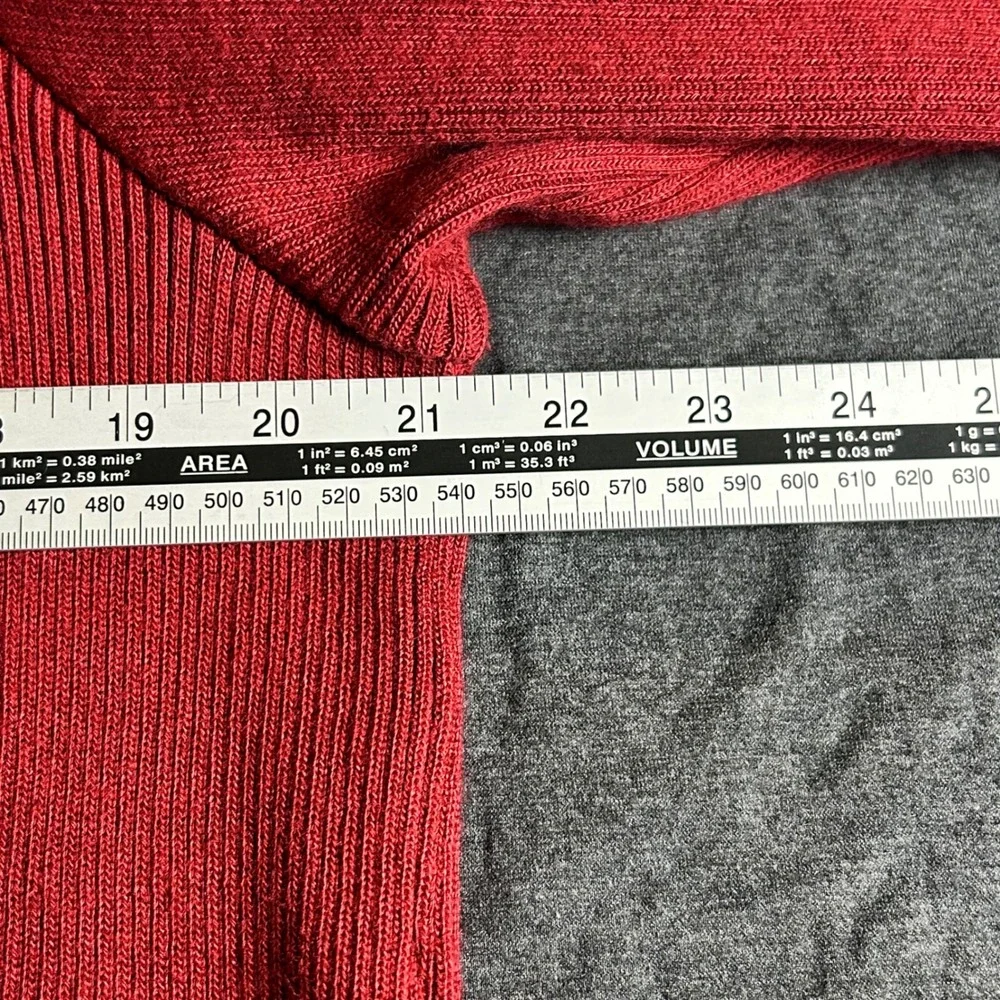 Coldwater Creek Red Leather‎ Suede Knit Zip Front Jacket Women 1X